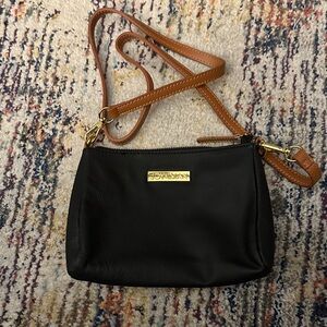 Joy & Iman Black and Brown Crossbody Bag